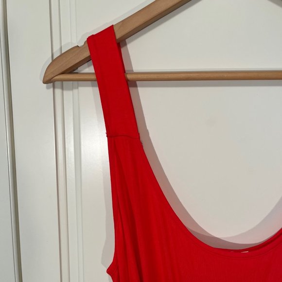 SIMPLE by Suzanne Betro Candy Apple Red Sleeveless Romper Women's size large - Picture 7 of 7